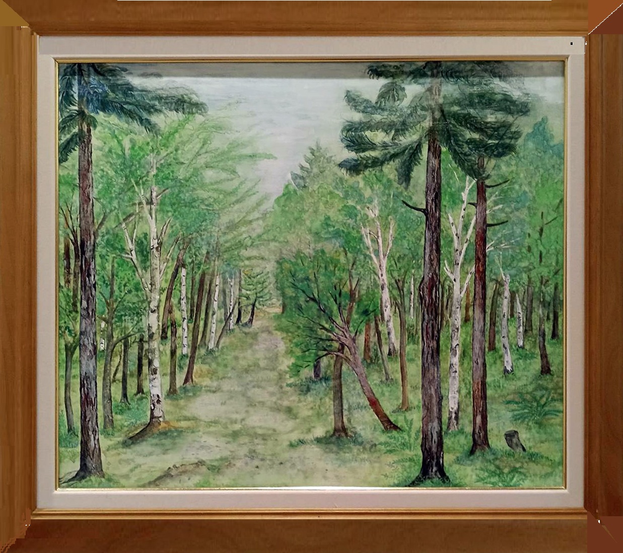 「新録の小径」F20号 谷田百合子